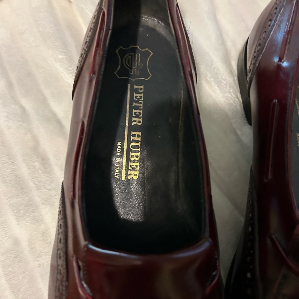 Peter Huber Men's ox blood Loafers sz 10.5 - Picture 2 of 10